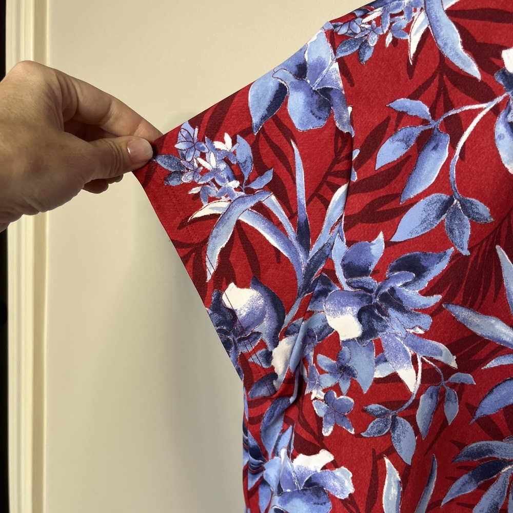 Tommy Bahama Island Zone Aubrey‎ Floral Flirtini Quarter Zip Top Medium Golf - Picture 4 of 7